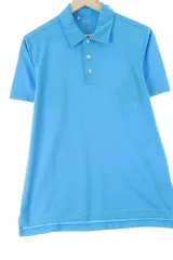 （ M ） adidas(アディダス) 半袖 カラー Tシャツ 機能性 ライトブルー 無知- 140C7