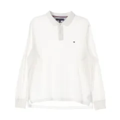 XL Tommy Hilfiger(トミーヒルフィガー) 白 長袖 PK ポロTシャツ ポロ Tシャツ