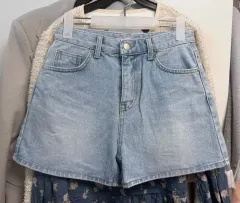 新品) マリマーケット デニム ハーフパンツ M