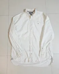 トミーヒルフィガー メンズ 白 シャツ XL