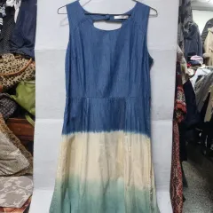 薄い デニム ミニ ワンピース