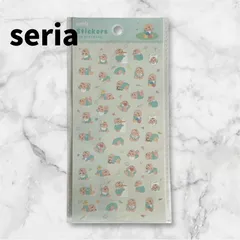 セリア seria  すくすく赤ちゃんシール　ブルー　amifa