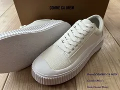 新品箱付き COMME CA MEN コムサメン モールドソールスニーカー 01ホワイト 26.0cm 49ZG01 定価28,600円のサムネイル