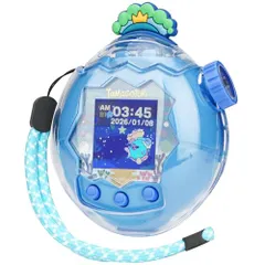 たまごっち パラダイス カバー 保護ケース 透明 PCハードケース 2点セット 本体カバー＋デコキャップ 360度防衝撃 すり傷防止 全周囲保護 耐久性 防水 クリア 実機検証済 カラフル ストラップ付き Tamagotchi Paradis c4a31df6