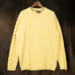 XXL Tommy Hilfiger(トミーヒルフィガー) コットン ケーブル ニット セーター MT ー 1371
