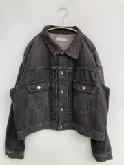 CIAOPANIC チャオパニック デニムジャケット F ブラック 無地 フードなし ボタン留め