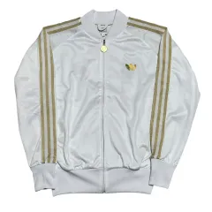 M 新品 アディダス 三色 GOLD LINE 白 ジャージ