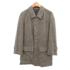 ダックス DAKS 美品 ステンカラーコート 千鳥格子 ミドル ハーフ丈 ウール 92A5 灰色 グレー /SJ ■ECD001のサムネイル