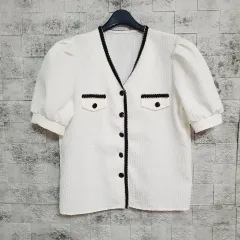 パフ 半袖 ブラウス ジャケット