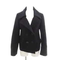 バーニーズニューヨーク BARNEYS NEW YORK 美品 ピーコート ダブルブレスト ショート丈 カシミヤ混 36 紺 ネイビー /SJ ■ECE003のサムネイル