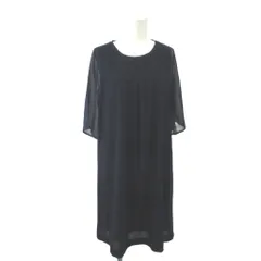 キャサリンロス KATHARINE ROSS フォーマルワンピース  M 紺 ネイビー 無地 ラウンドネック 七分袖 /MD ■ECE003