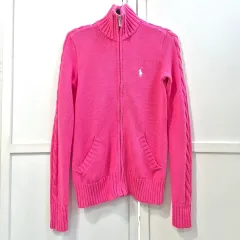ラルフローレンスポーツ コットンニット ジップアップ 新品 (33 44)