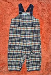 日本 ELLE チェック オーバーオール サスペンダー キッズ 95