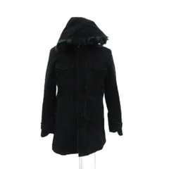 コムサイズム COMME CA ISM モッズコート ミリタリーコート L 黒 ブラック スタンドカラー フード付き 2way ライナー付き ミドル丈 /YS46 ■ECA001