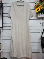 #여성의류아이보리 リネン ワンピース