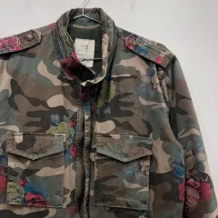 ウォッシュ・ランドリー・フラワー・ミリタリー・マウンテンパーカー