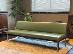 IDC 大塚家具 ダイニング リビングチェア ブラックレザー ビンテージ H