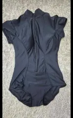 ブラック ホワイト 水着 L