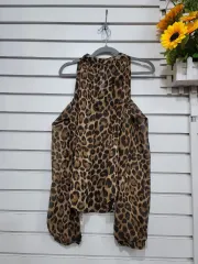 #여성의류새상품 CHAEEIT レオパード オフショルダー シースルーブラウス