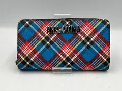 ★美品★Vivienne Westwood ANGLOMANIA ヴィヴィアンウエストウッド アングロマニア チェック柄 ラウンドファスナー長財布 オーブ★