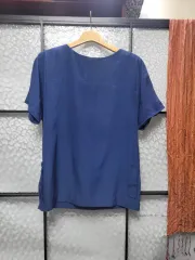 ZARA(ザラ) ベーシック ネイビー 半袖 ブラウス