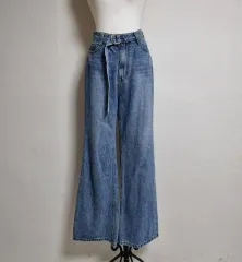 D2 ベルト ワイド デニム パンツ