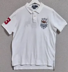 実寸 L （ 100 ） POLO RALPH LAUREN(ポロラルフローレン) 白 ビッグロゴ PK 半袖Tシャツ