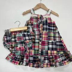 24m 90-95 ラルフローレン Polo Kids(ポロキッズ) チェック ONE PIECE セット