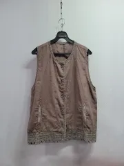 77 ) レース配色 ウエストコート