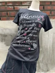 日本 ヴィンテージ Disney(ディズニー) ラブリー ハート プリンティング 半袖T