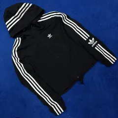 アディダス ファイヤーバード 3本線 ブラック ジップアップ