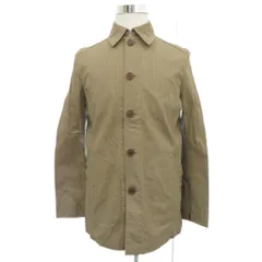 エムケーミッシェルクランオム MK MICHEL KLEIN HOMME ステンカラージャケット 48 ベージュ ストライプ柄 ミドル丈 /YS9 ■ECA002のサムネイル