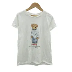 ポロ ラルフローレン POLO RALPH LAUREN Tシャツ カットソー ポロベアー 半袖 S 白 ラウンドネック プリント /SY11 ■ECD002