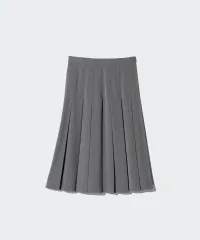 UNIQLO ワイドプリーツミディスカート グレー