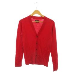 ビームスプラス BEAMS+ カーディガン ウール S 赤 レッド 無地 Vネック 長袖 /MN9 ■ECC002