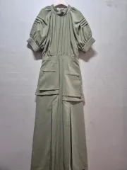 お気に入り シャーリング ポケットドレス