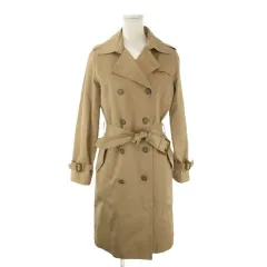 ナチュラルビューティーベーシック NATURAL BEAUTY BASIC トレンチコート S 茶 ブラウン 無地 長袖 中綿ライナー付き ベルト /AO9 ■ECC002