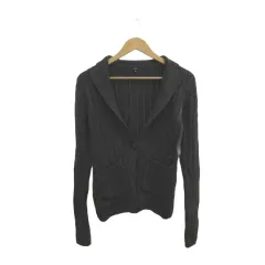 ラ・エフ la.f... カーディガン ウール 3 長袖 テーラードカラー グレー /KK ■ECB001