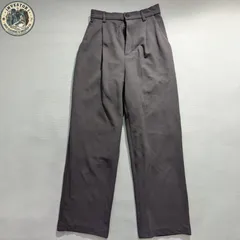 ​【美品】w closet チャコール ワイドタックパンツ S ゆったりシルエット