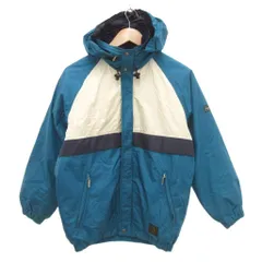 デサント DESCENTE ヴィンテージ ダウンジャケット パーカー ジップアップ 94-5 青 ブルー /JS ■ECA003のサムネイル