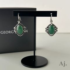 Georg Jensen】ジョージジェンセン 純銀 ピアス 葡萄の葉デザイン