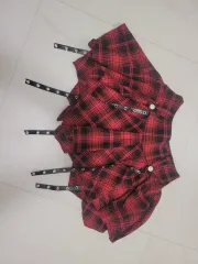 レッド CHECK スカート