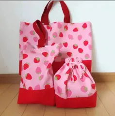 レッスンバック　シューズ入れ　お弁当袋　3点セット