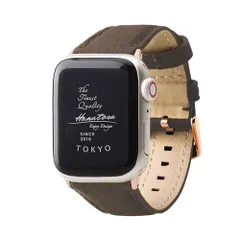 新品 [HANATORA] アップルウォッチ用バンド for AppleWatch バンド コンパチブル 41mm 40mm 38mm 本革 シュリンクレザー メンズ レディース トープ ローズゴールド AWBGZ01-M-Taupe-RG プレゼント人気 ギ
