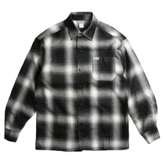 新品 [キャルトップ] 2000LS オンブレ チェック 長袖 フランネル シャツ 米国製 ブラック/アイボリー M