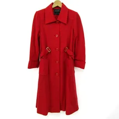 ミカレディ ロングコート ウール混 アウター 赤 レディース Fサイズ レッド MICALADY 【中古】