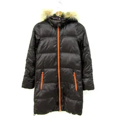 ラコステ ダウンジャケット ジャンパー ブランド アウター レディース 38サイズ ブラウン×オレンジ×ベージュ LACOSTE 【中古】