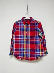 ポロラルフローレン レッド CHECK シャツ 5歳