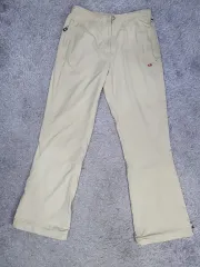 NIKE(ナイキ) ズボン オールドスクール シャーリング ブーツカット ウーブン パンツ ベージュ レディース m