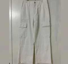 ZARA(ザラ) 白 カーゴ パンツ 34